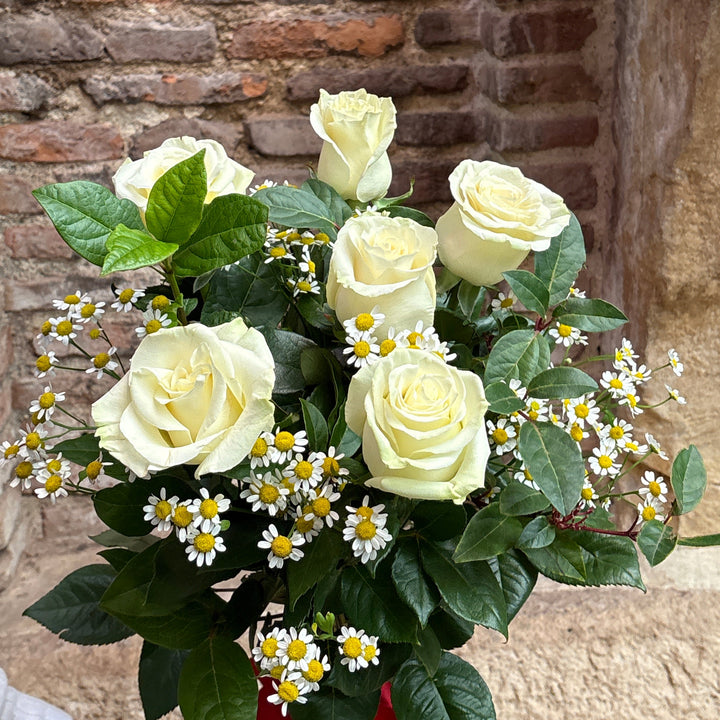 Ramo de rosas blancas